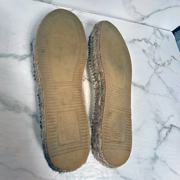 Woman's leather black and cream espadrilles shoes size 39 - Picture 7 of 9